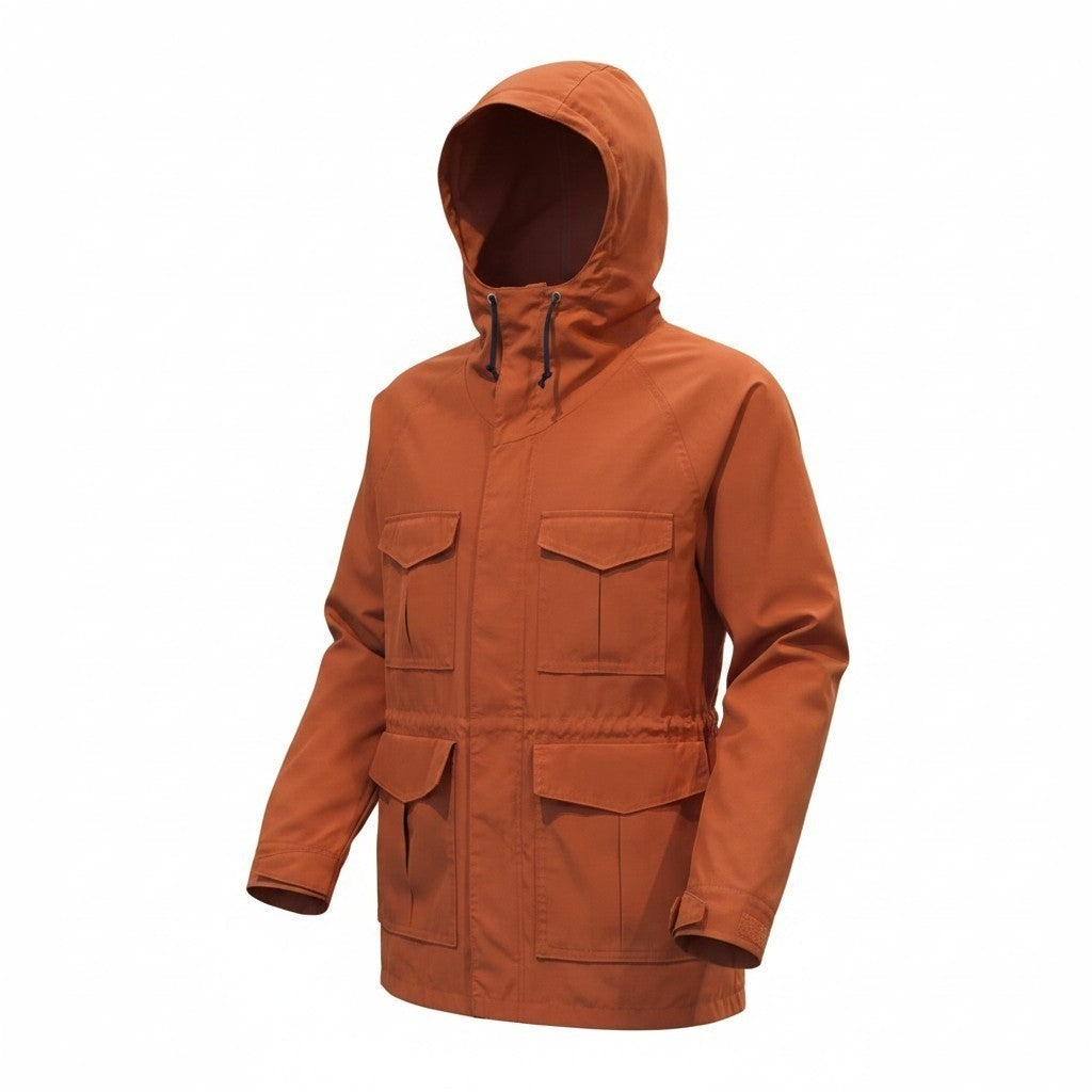 Men's Burnt Orange Anorak Jacket. Size Medium