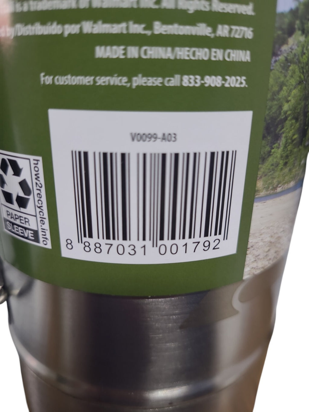 Ozark Trail 1.1L  Stainless Steel Beverage Holder Hot Or Cold 2 Cups Fold Handle