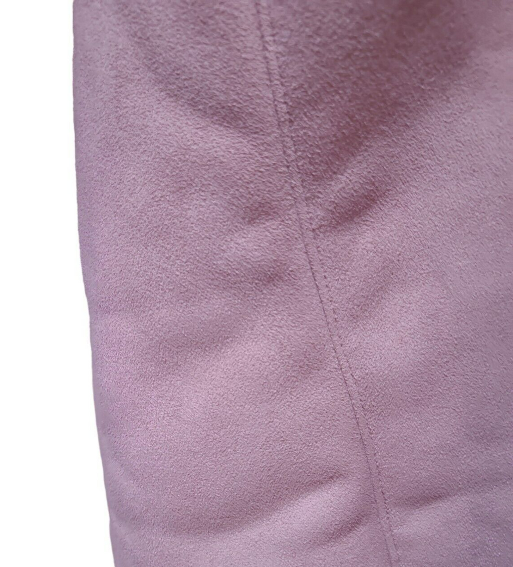Blush Pink Suede and Faux Fur Sleeveless Vest.