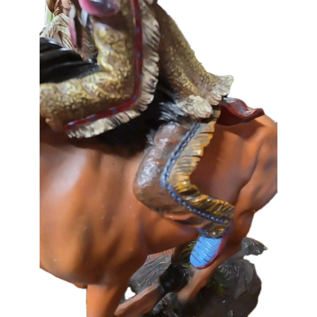 DWK Corporation Indian And Horse Running Figurine 2015