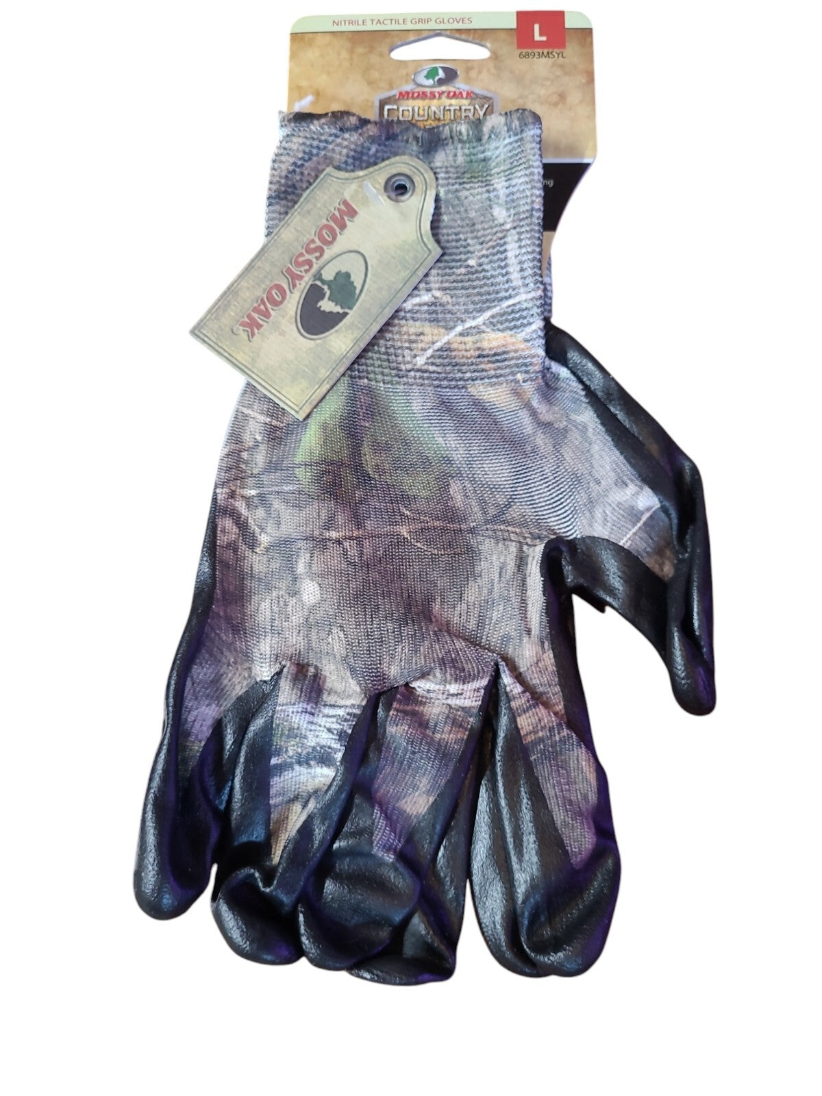 Mossy Oak Firm Grip Camouflage Nitrile Coated Gloves Size Large (5342)