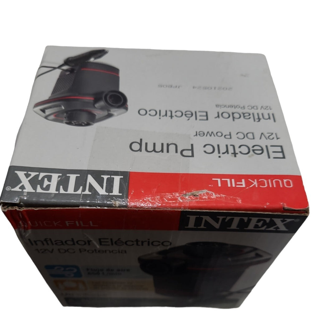 Intex Quick Fill DC Electric Air Pump 12V Car Plug Max Air Flow Inflator