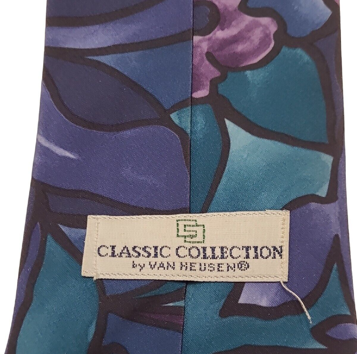 Classic collection by Van Heusen Blues& Purple  Camo Pattern 100% Polyester Tie