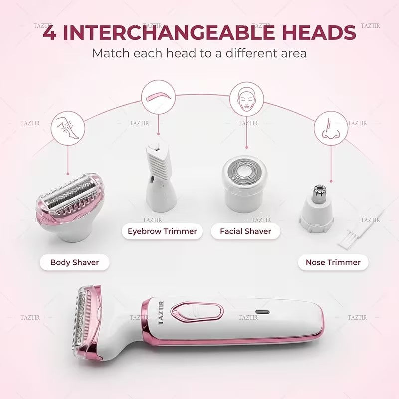 4 In 1 Electric Razor For Women Summer Bikini Shaver Painless Grooming Kit R