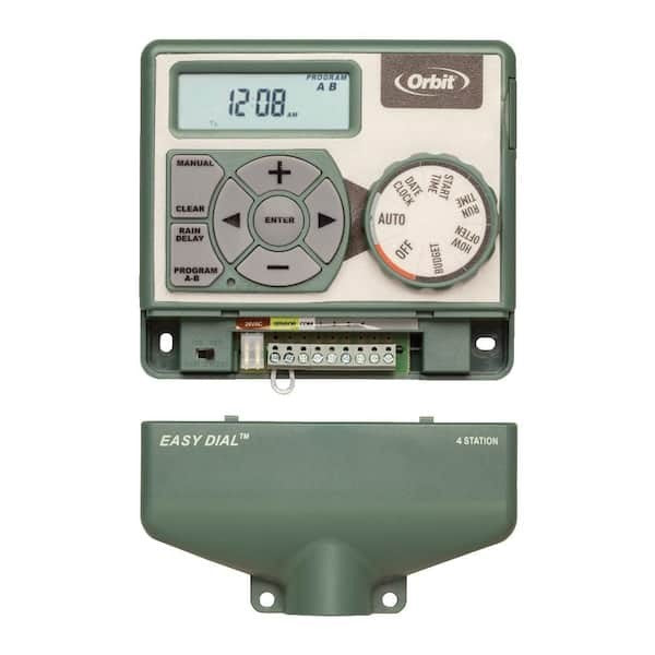 NEW ORBIT EASY DIAL 4 ZONE STATION IRRIGATION SPRINKLER CONTROLLER