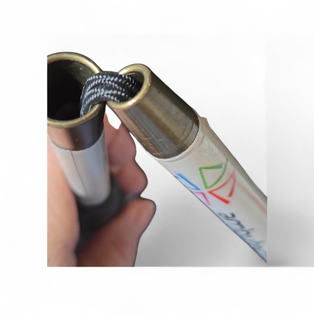 Ambutech Mobility Walking Cane: Folding Graphite Cane Round Tip 5 Section 49"
