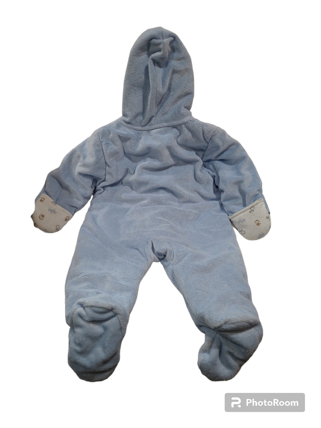 Infant Boy Child of Mine Carter's 3-6 Month Baby!! Blue Monkey Winter Snowsuit