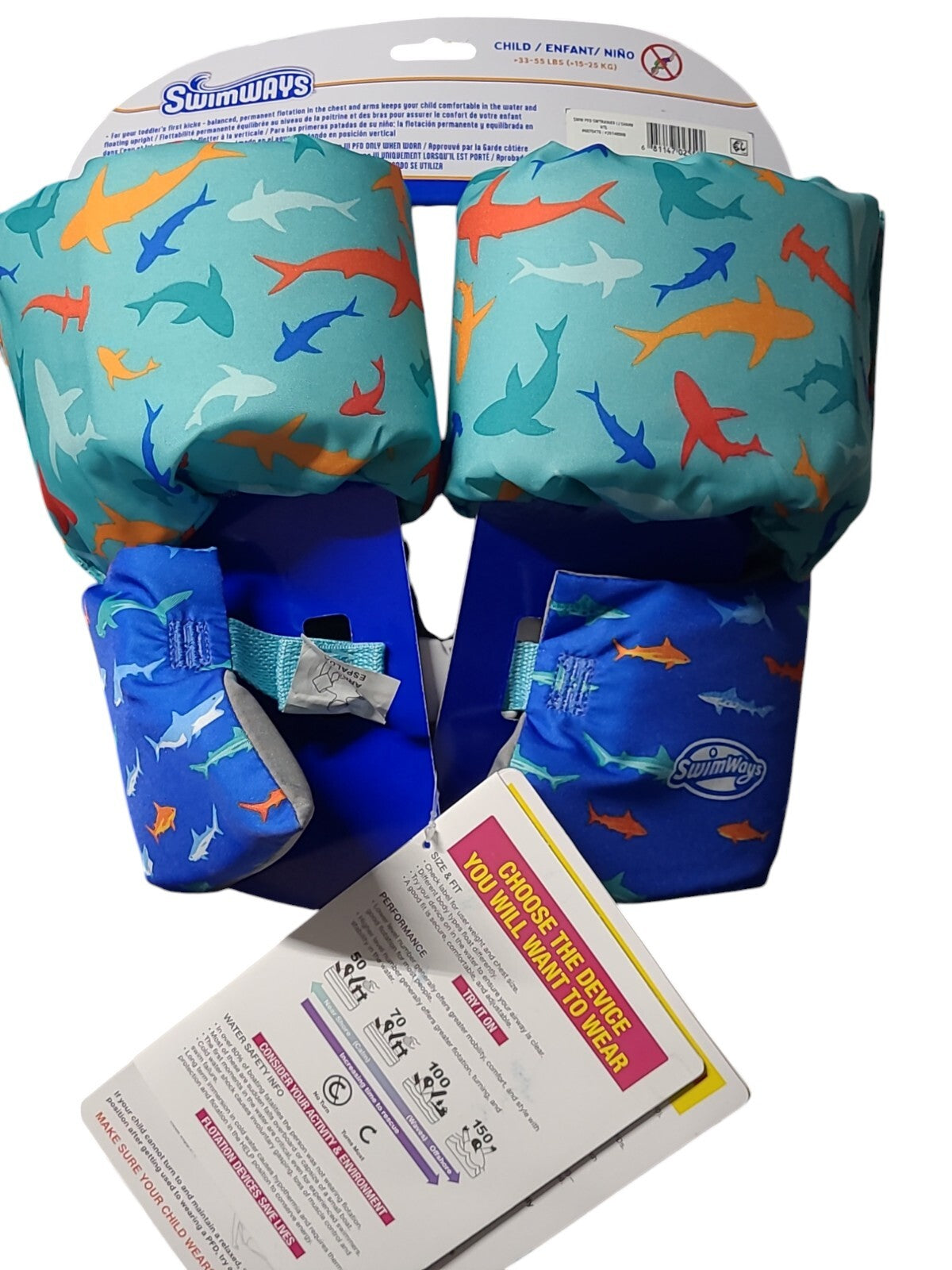 SWIMWAYS Swim Trainer Life Vest for Kids 33-55 lbs STYLES VARY
