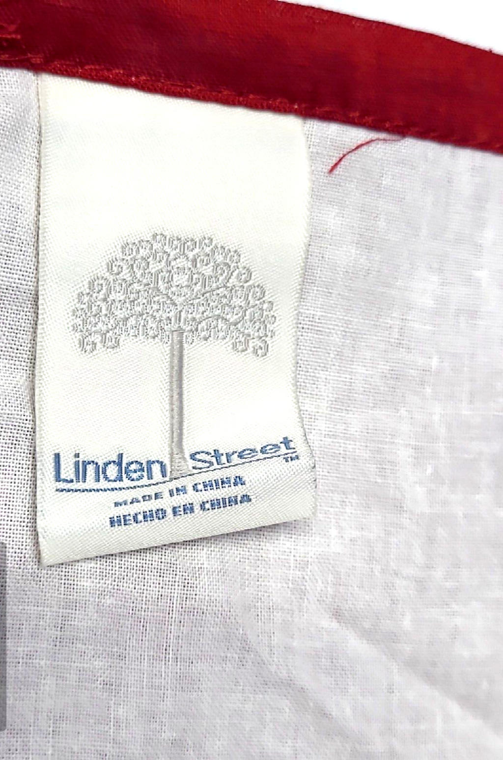 Lot of 3 -1 pc  Valance Window Treatment  Red Multi  Valance by Linden Street.