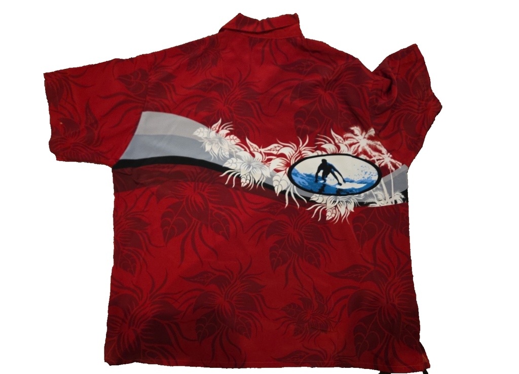 Pineapple Connections Shirt Mens 2XB Hawaiian  "Surfing The Waves" Shirt