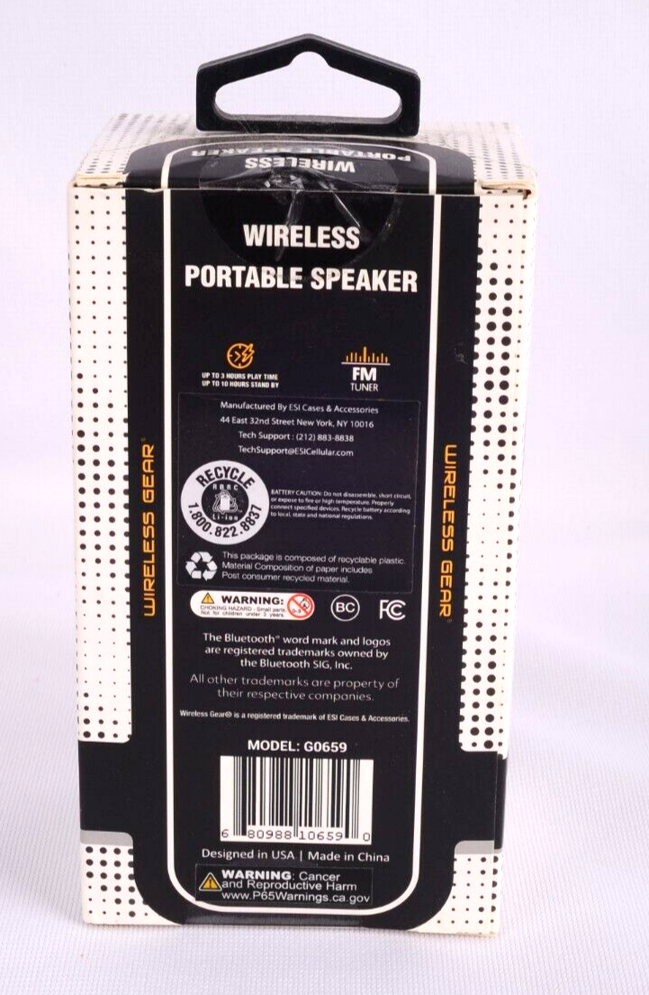 Wireless Gear Portable Wireless Speaker System