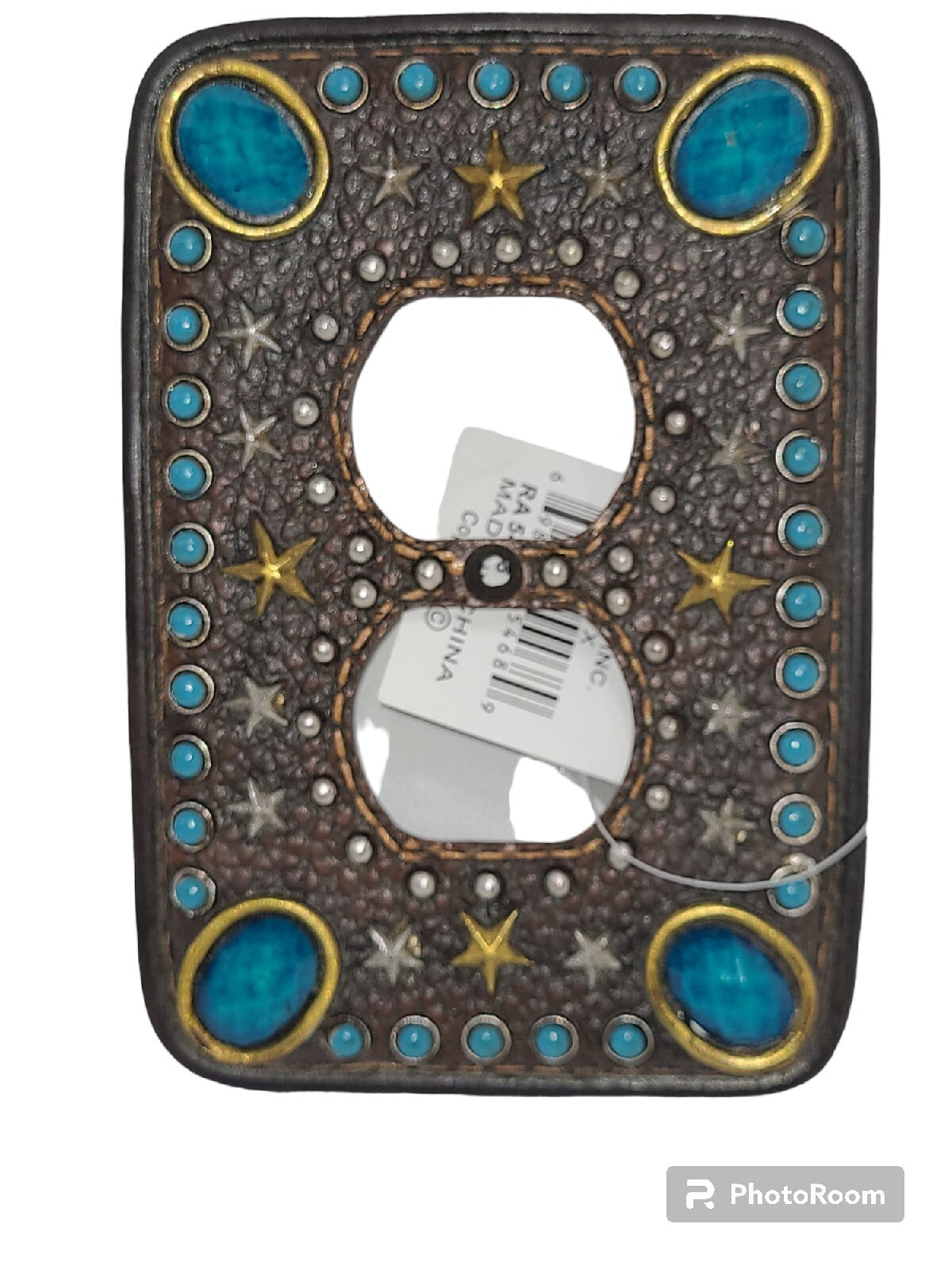 Embellished Leather Toggle Switch & Outlet Coordinating Set Covers