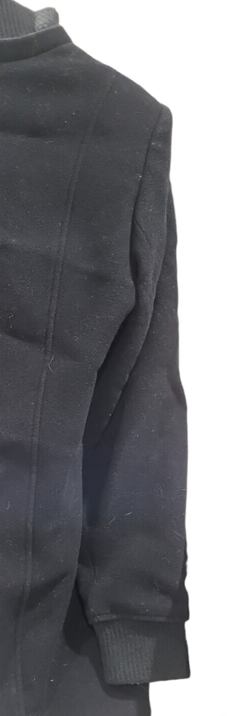 Liz Claiborne  Womens L Black Polyester Blend Dual Close Peacoat