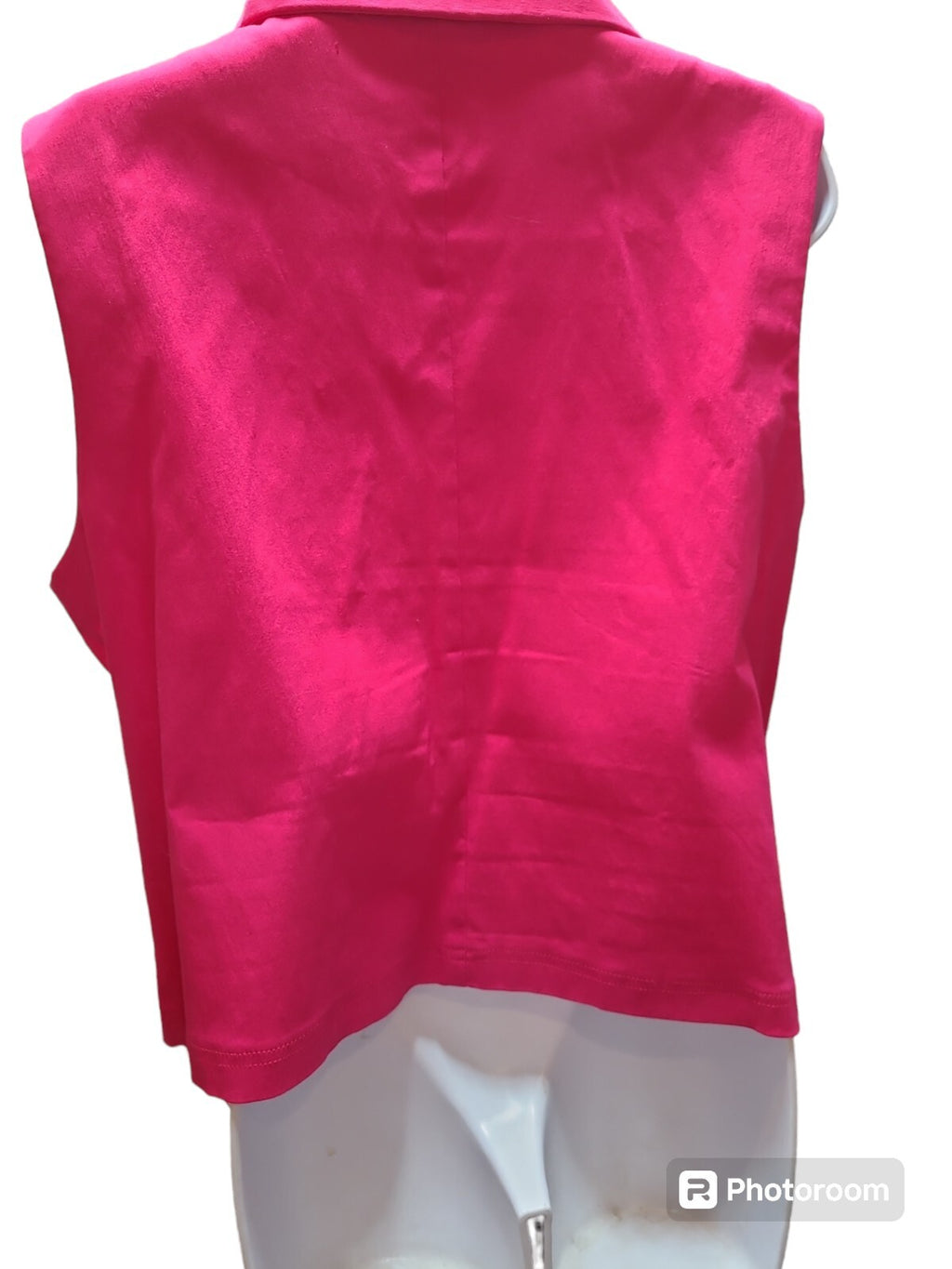 Attyre Women's Pink Vest  Full Zip Sleeveless Size Small