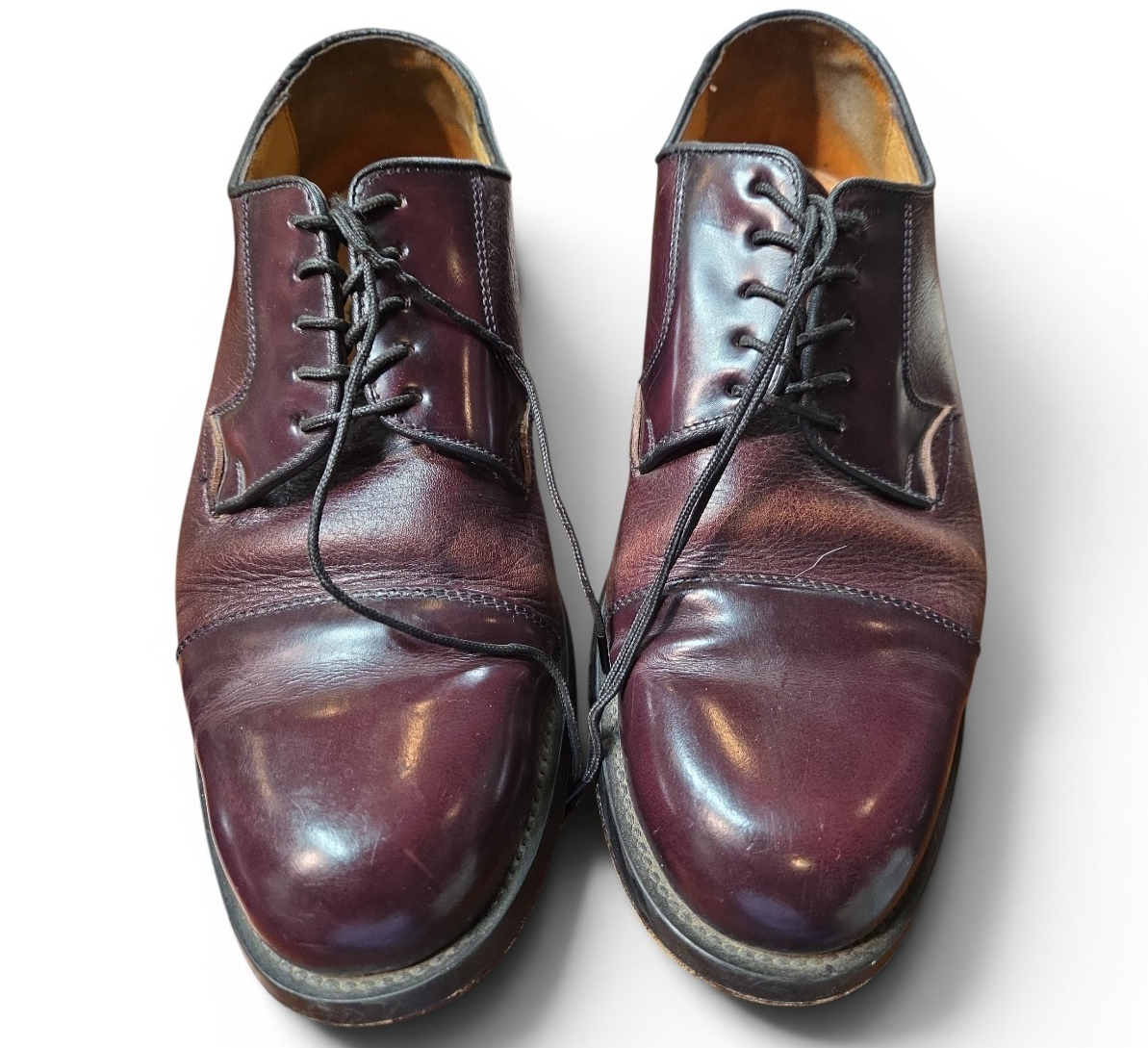 Casual Fridays  Deep Burgundy Oxford Size 9 1/2  Leather Sole Dress Shoes