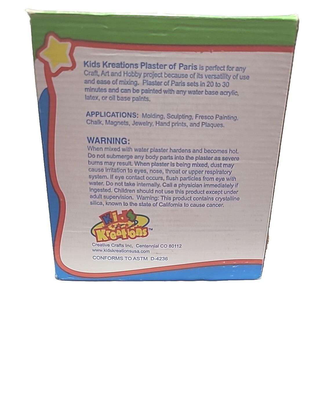 Kids Creation All Purpose Plaster Of Paris four 1 Lb Sealed Bags In Original Box