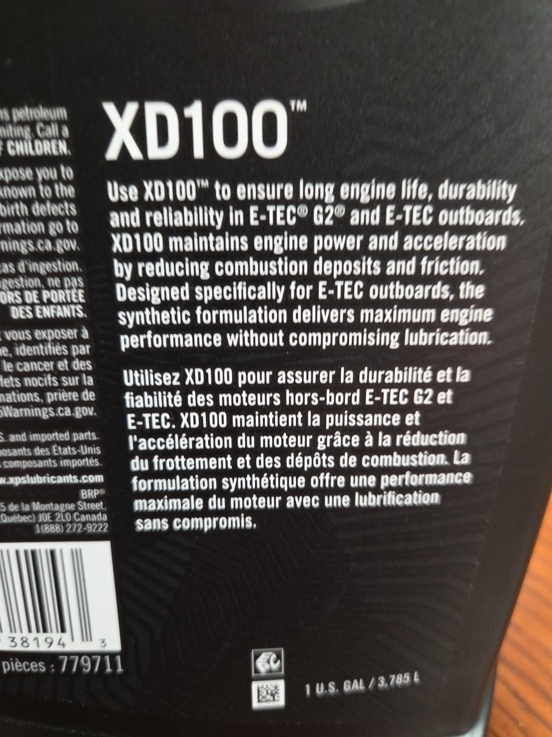 Johnson Evinrude OMC OEM XPS XD100 Synthetic Formula DI Engine Oil, 779711