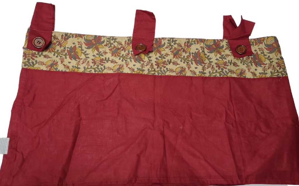 Lot of 3 -1 pc  Valance Window Treatment  Red Multi  Valance by Linden Street.