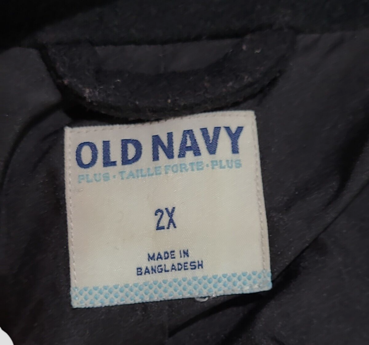 Old Navy Double Breasted  Black Pea Coat Womens size 2X  Plus