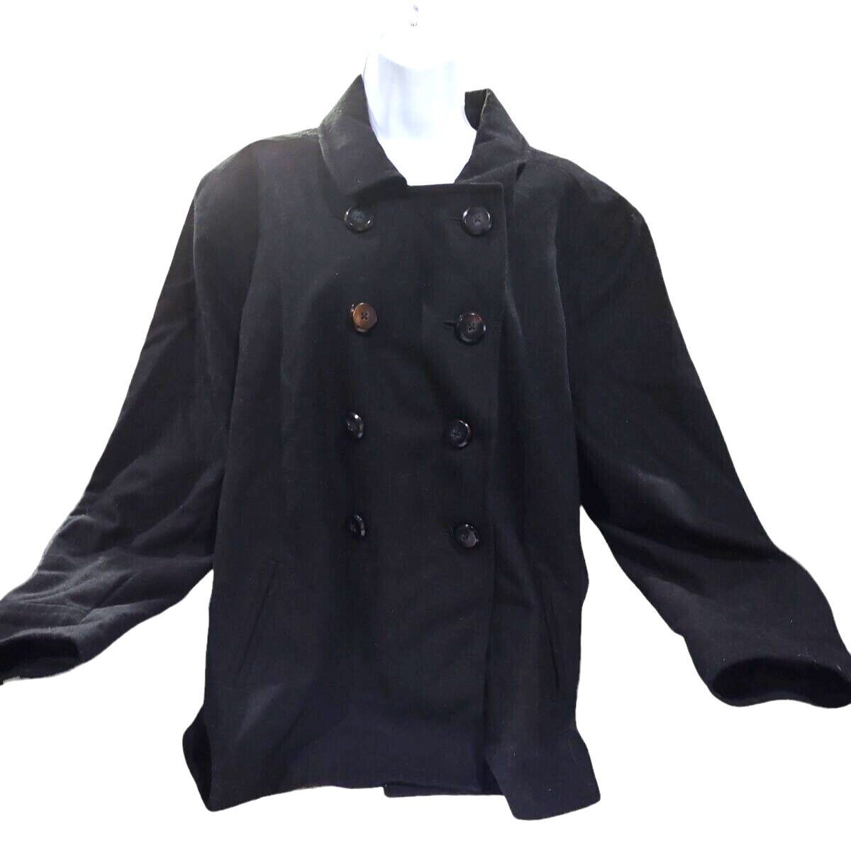 Old Navy Double Breasted  Black Pea Coat Womens size 2X  Plus