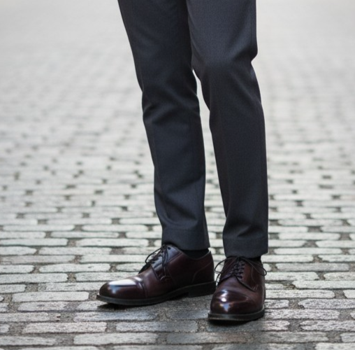 Casual Fridays  Deep Burgundy Oxford Size 9 1/2  Leather Sole Dress Shoes