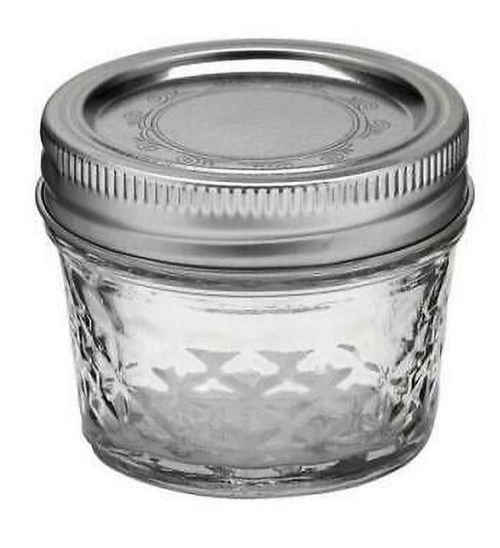 Ball Regular Mouth Canning Mason Jar Quilted Crystal Jam Jelly Jars 4oz 12-Pack