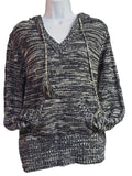 OP (OCEAN PACIFIC) Black and White V-Neck Sweater Hoodie 🧶