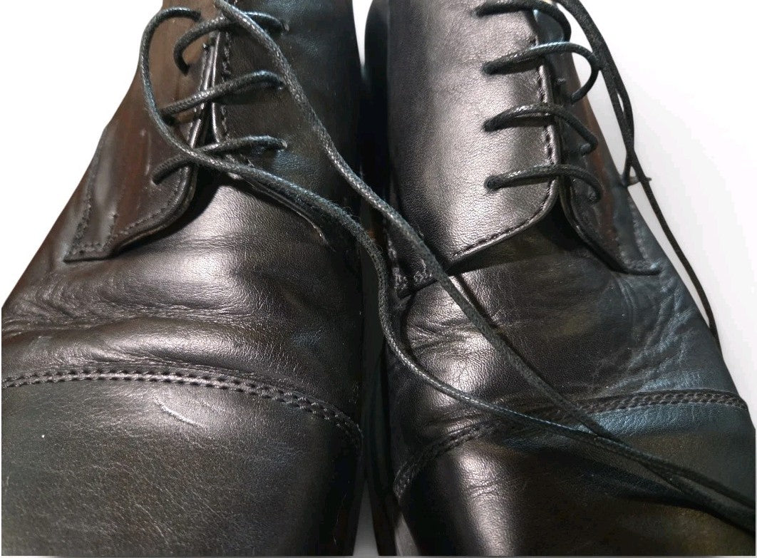 Joseph Feiss International  Black Leather Oxford Lace Up Dress Shoes size 10