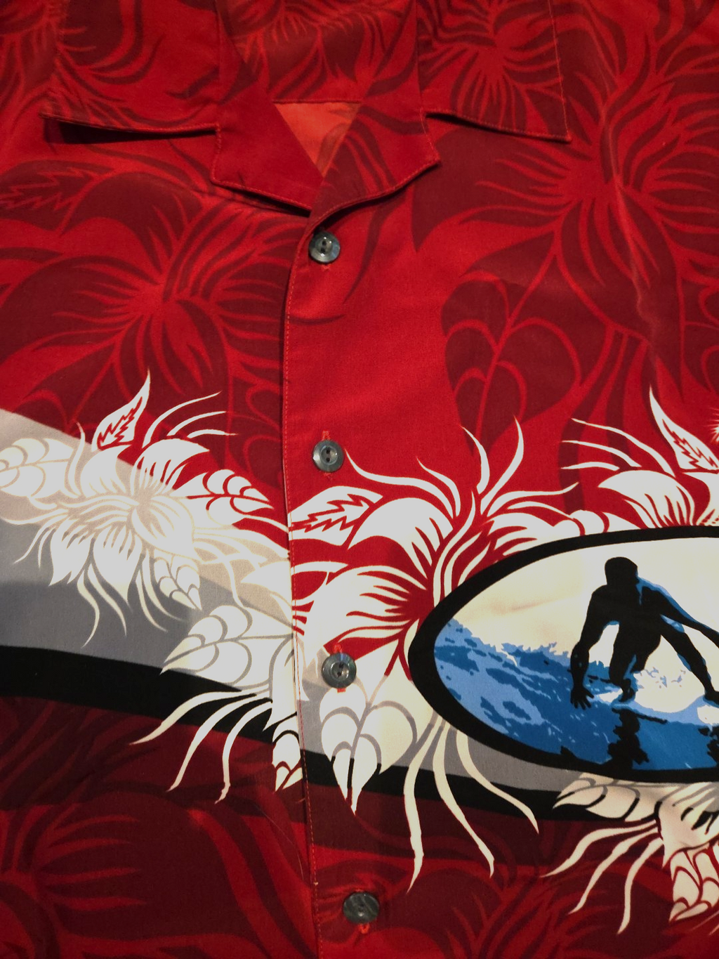 Pineapple Connections Shirt Mens 2XB Hawaiian  "Surfing The Waves" Shirt