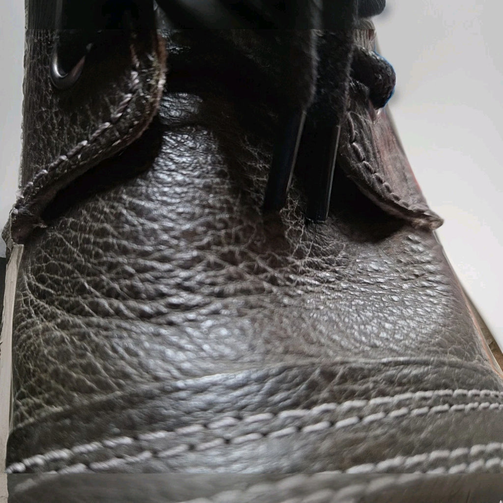 Crown Vintage Boots Men's 10.5 Fielding Quilted Cap Toe Brown Navy Casual Preppy
