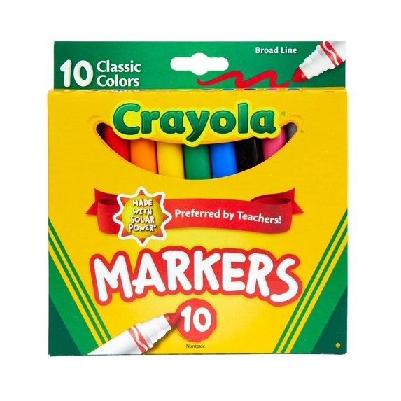Crayola Bulk Markers for Kids (24pk of 10), Broad Line Classroom Essentials