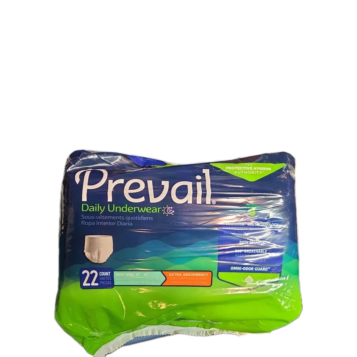 Prevail PV511 Incontinence Pants - 22 Count Size Small( 2 Packages)