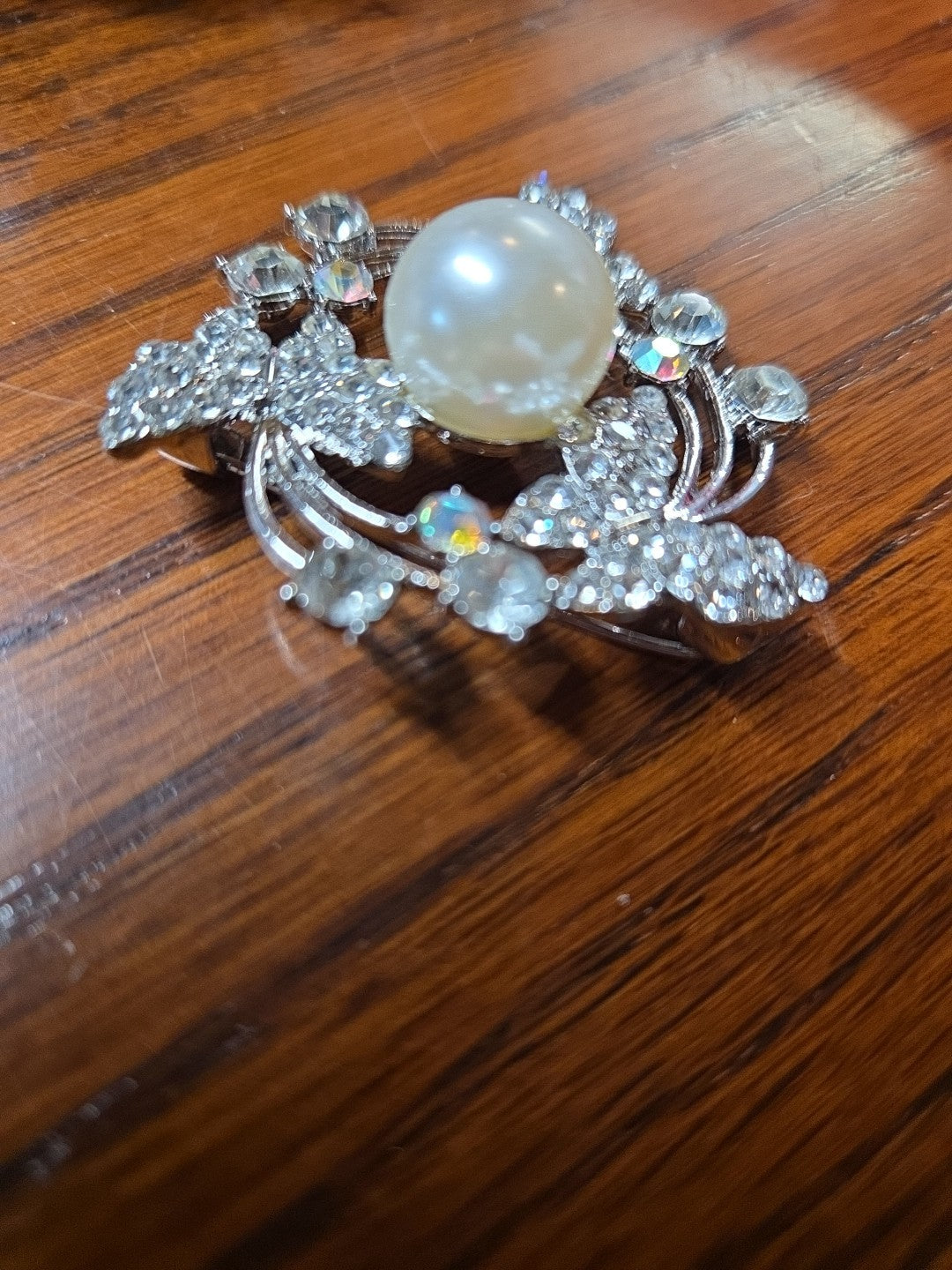 Large BROOCH Pendent Butterfly Sparkly  GLITZY GLAM Fab VINTAGE STYLE