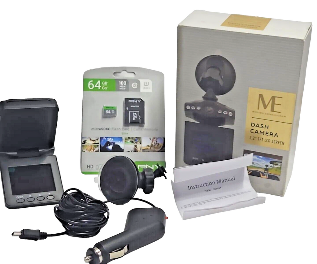 Modern Expressions Dash Camera 2.2 TFT LCD Screen 64Gb SD card included.