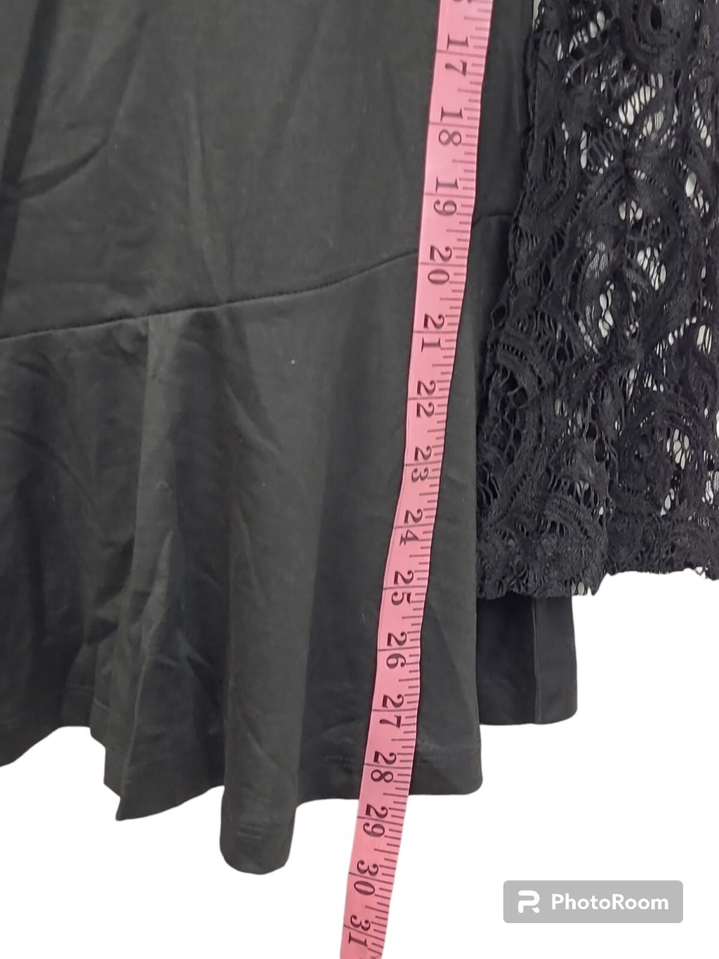 Ladies Pretty  Design Pull Over Dress Top Black Size Large