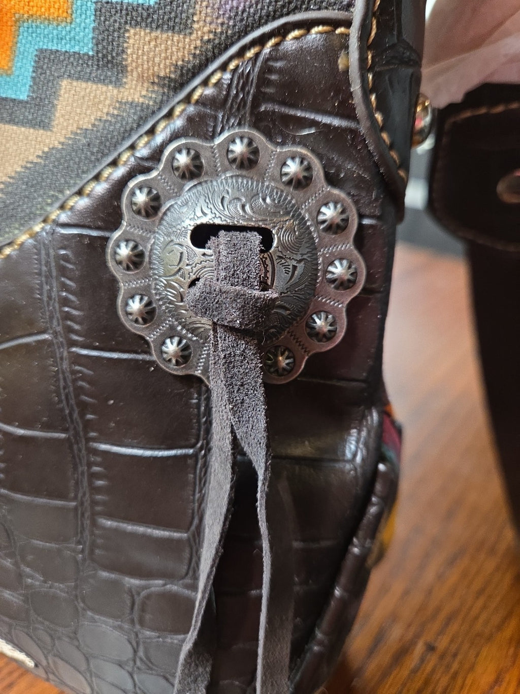 Montana West Aztec Indian Head Shoulder Bag