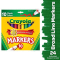 Crayola Bulk Markers for Kids (24pk of 10), Broad Line Classroom Essentials