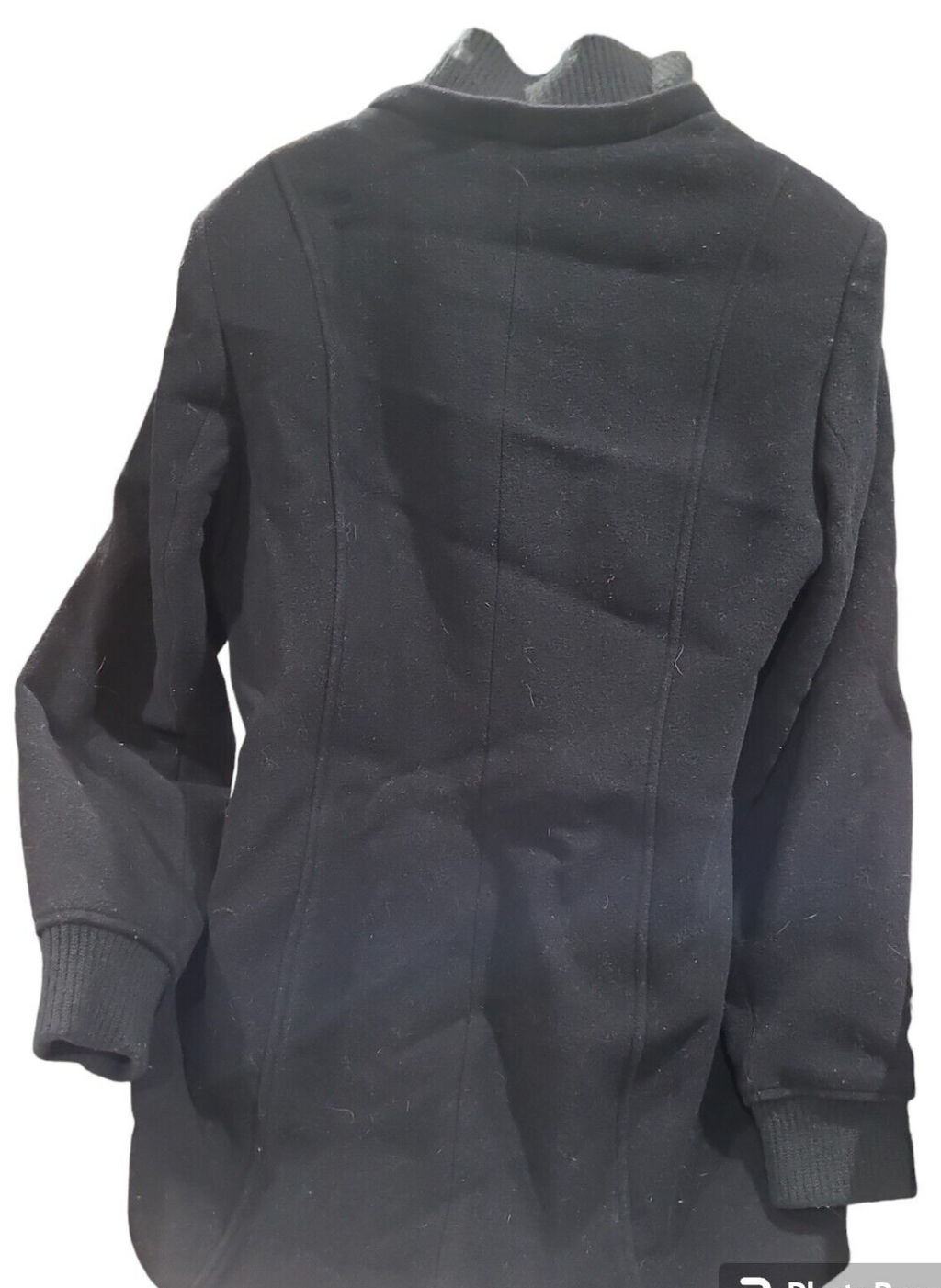 Liz Claiborne  Womens L Black Polyester Blend Dual Close Peacoat
