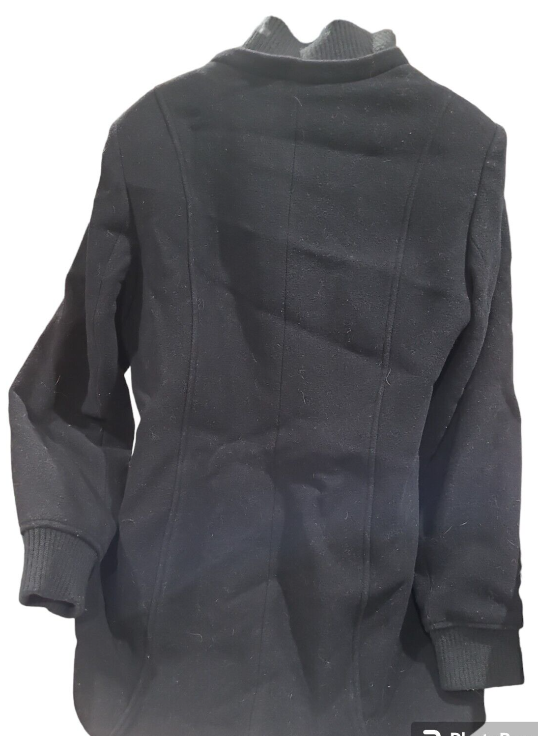 Liz Claiborne  Womens L Black Polyester Blend Dual Close Peacoat