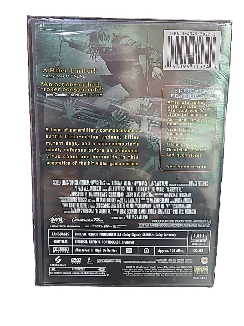 Resident Evil (Deluxe Edition) - DVD -MFG SEALED
