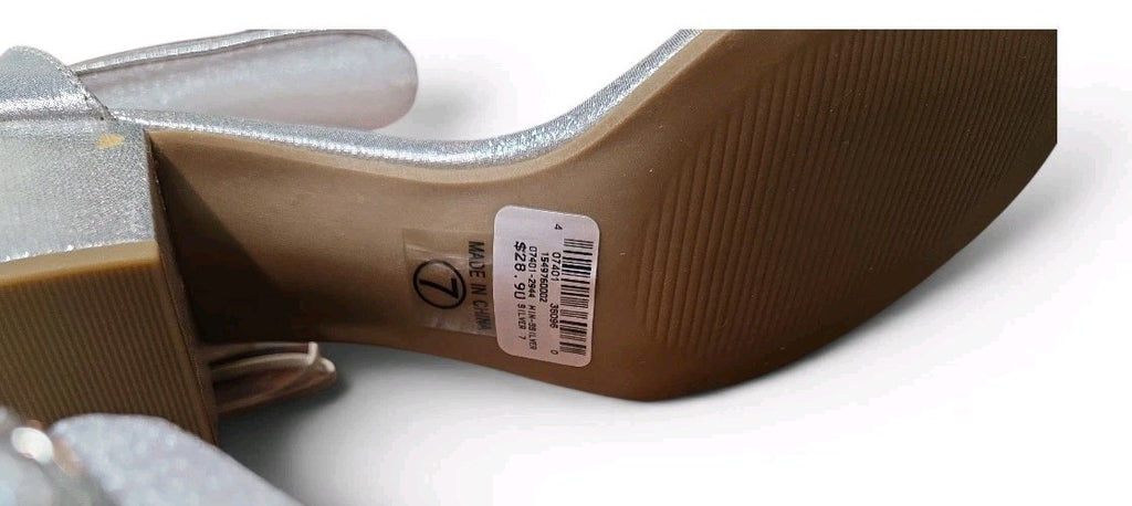 City Classified Women's Shoe Size 7  Silver Shimmer Heels