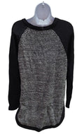 Jason Maxwell Charcoal  white & black loose knit Long sleeve Sweater Size L