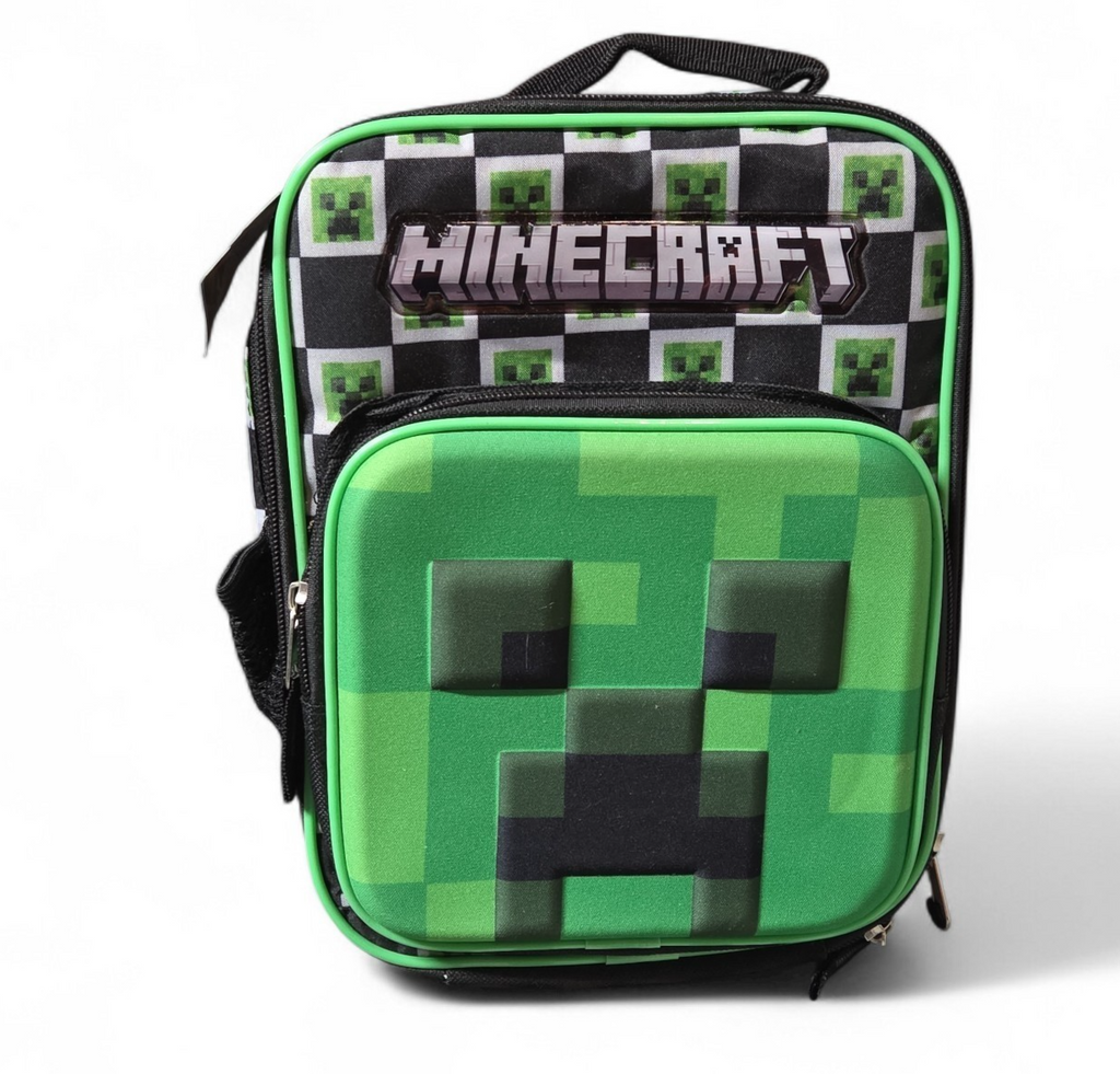 Minecraft Cooler Insulated With Drink Pouch Lunch Tote Bag Mojang