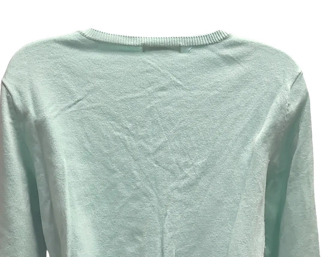 ROZ & ALI  Mint Green Button up Sweater  Top size L