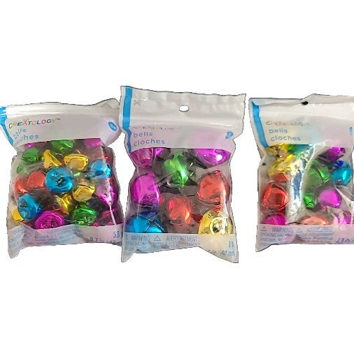 Lot of  242  Assorted Sizes &  Colors Metal Bell Chimes for Decors And More!