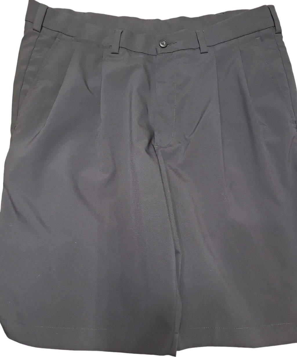 PGA Tour Golf Shorts Mens Size 36 Black Pleated Front with Pockets