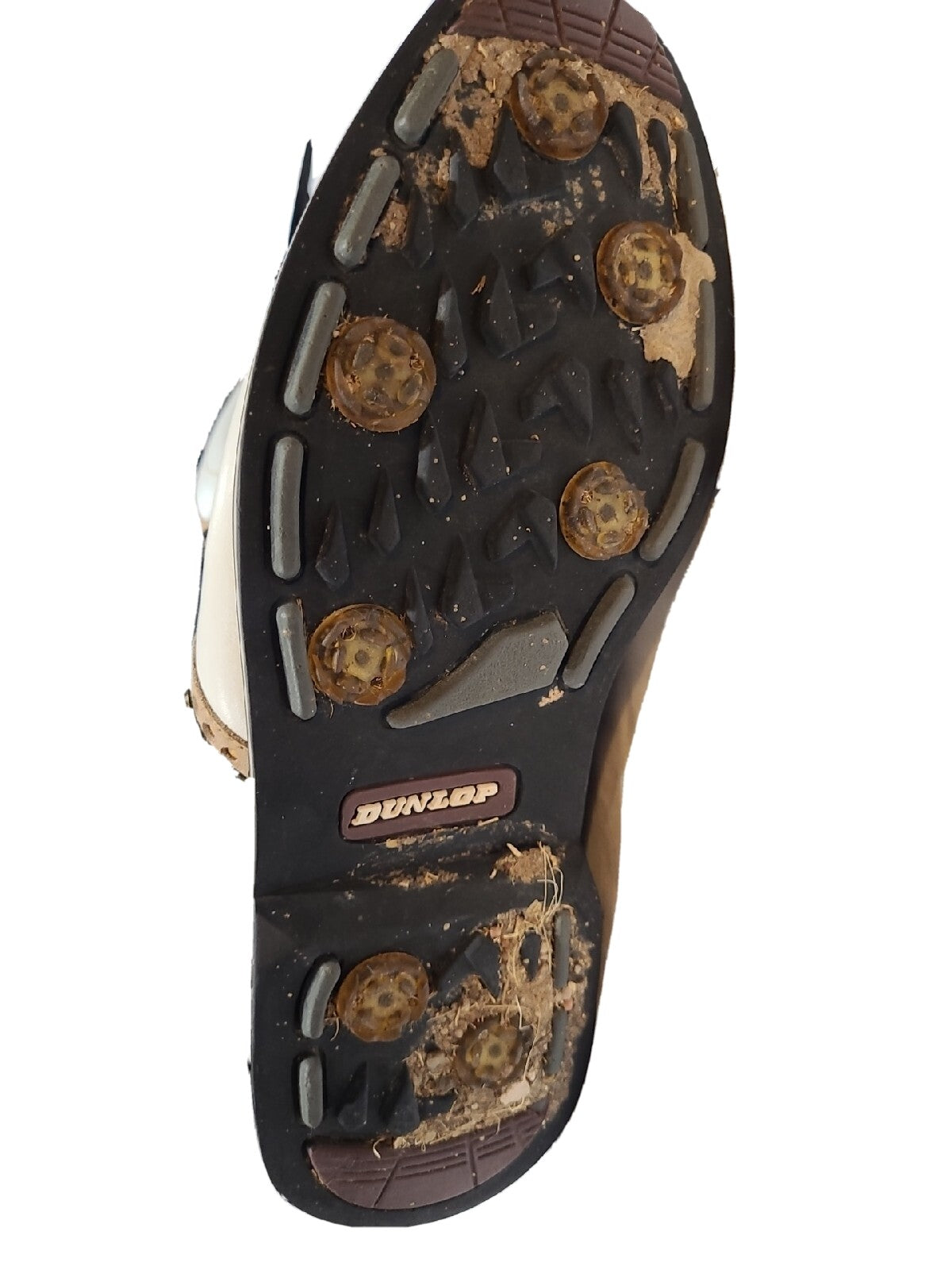 Dunlop Two Tone Saddle Golf Men's Leather M4750C White/Brown Size 9