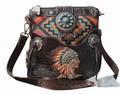 Montana West Aztec Indian Head Shoulder Bag