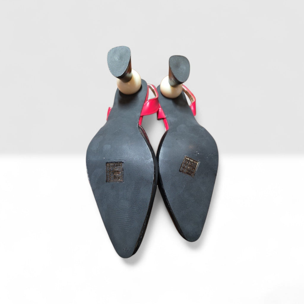 NEW!   Red and Black Pointed Toe Women’s High Heels Slip On Size 8.5