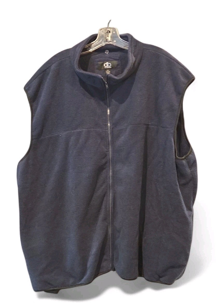 Dunbrooke Navy Blue Fleece Sleeveless Zip-Up Vest 3XL